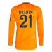 Maglia Real Madrid Brahim 21 Divisa Trasferta 2024/25 Manica Lunga