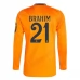 Maglia Real Madrid Brahim 21 Divisa Trasferta 2024/25 Manica Lunga