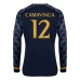 Maglia Real Madrid Camavinga 12 Divisa Trasferta 2023/24 Manica Lunga