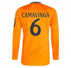 Maglia Real Madrid Camavinga 6 Divisa Trasferta 2024/25 Manica Lunga