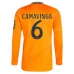 Maglia Real Madrid Camavinga 6 Divisa Trasferta 2024/25 Manica Lunga