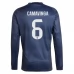 Maglia Real Madrid Camavinga 6 Divisa Trasferta 2025/26 Manica Lunga