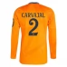 Maglia Real Madrid Carvajal 2 Divisa Trasferta 2024/25 Manica Lunga