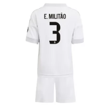 Maglia Real Madrid E.Militao 3 Bambino Divisa Prima 2025/26