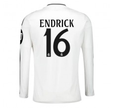 Maglia Real Madrid Endrick 16 Divisa Prima 2024/25 Manica Lunga