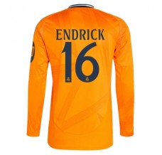 Maglia Real Madrid Endrick 16 Divisa Trasferta 2024/25 Manica Lunga