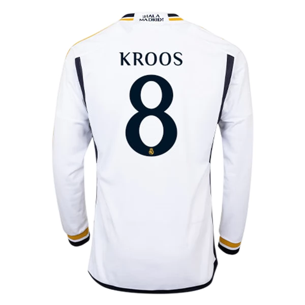 Maglia Real Madrid Kroos 8 Divisa Prima 2023/24 Manica Lunga Maglia Real Madrid Kroos 8 Divisa Prima 2023/24 Manica Lunga
