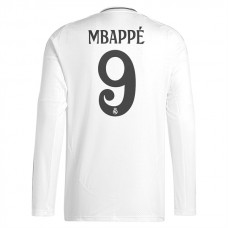 Maglia Real Madrid Mbappé 9 Divisa Prima 2024/25 Manica Lunga