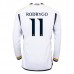 Maglia Real Madrid Rodrygo 11 Divisa Prima 2023/24 Manica Lunga