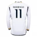 Maglia Real Madrid Rodrygo 11 Divisa Prima 2023/24 Manica Lunga