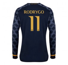 Maglia Real Madrid Rodrygo 11 Divisa Trasferta 2023/24 Manica Lunga