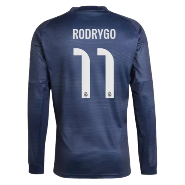 Maglia Real Madrid Rodrygo 11 Divisa Trasferta 2025/26 Manica Lunga Maglia Real Madrid Rodrygo 11 Divisa Trasferta 2025/26 Manica Lunga