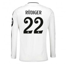 Maglia Real Madrid Rüdiger 22 Divisa Prima 2024/25 Manica Lunga