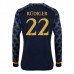 Maglia Real Madrid Rudiger 22 Divisa Trasferta 2023/24 Manica Lunga