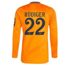 Maglia Real Madrid Rüdiger 22 Divisa Trasferta 2024/25 Manica Lunga