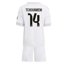 Maglia Real Madrid Tchouaméni 14 Bambino Divisa Prima 2025/26