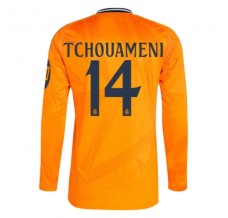 Maglia Real Madrid Tchouaméni 14 Divisa Trasferta 2024/25 Manica Lunga
