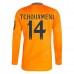 Maglia Real Madrid Tchouaméni 14 Divisa Trasferta 2024/25 Manica Lunga