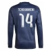 Maglia Real Madrid Tchouameni 14 Divisa Trasferta 2025/26 Manica Lunga