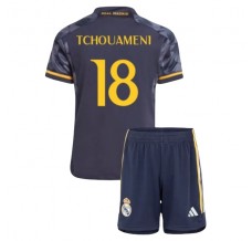 Maglia Real Madrid Tchouaméni 18 Bambino Divisa Trasferta 2023/24