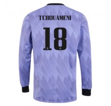 Maglia Real Madrid Tchouameni 18 Divisa Trasferta 2022/23 Manica Lunga
