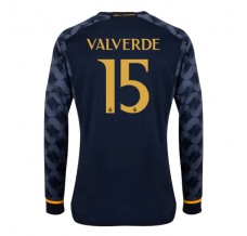 Maglia Real Madrid Valverde 15 Divisa Trasferta 2023/24 Manica Lunga