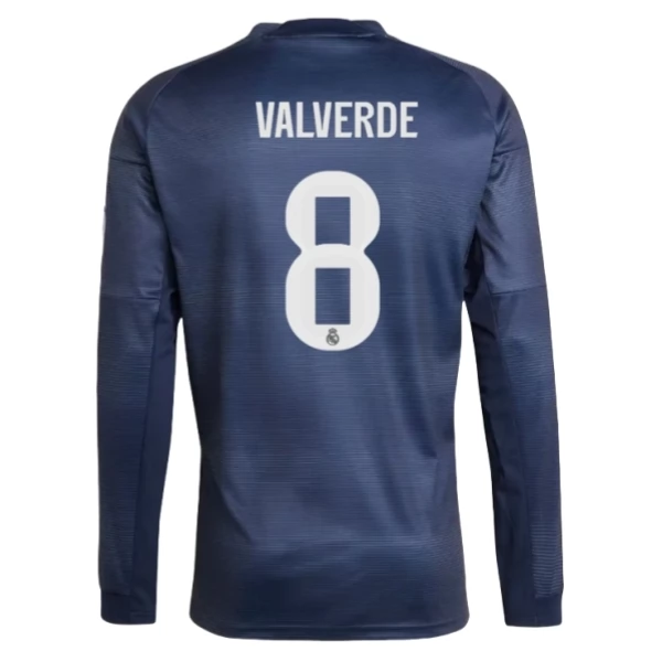 Maglia Real Madrid Valverde 8 Divisa Trasferta 2025/26 Manica Lunga Maglia Real Madrid Valverde 8 Divisa Trasferta 2025/26 Manica Lunga