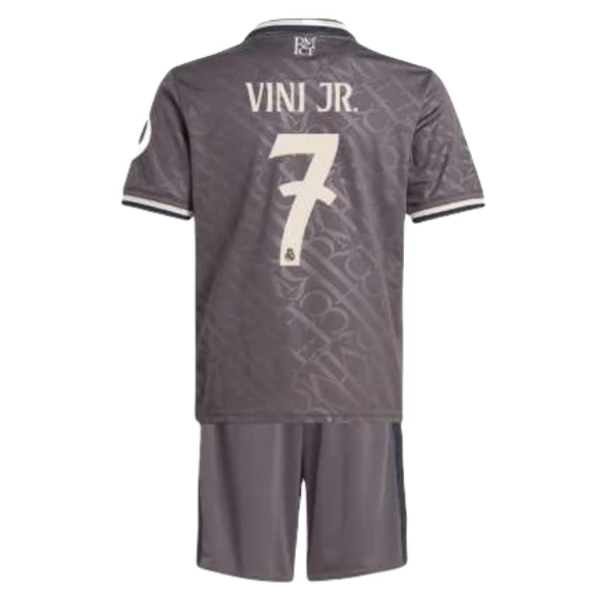 Maglia Real Madrid Vini Jr. 7 Bambino Divisa Terza 2024/25 Maglia Real Madrid Vini Jr. 7 Bambino Divisa Terza 2024/25