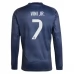 Maglia Real Madrid Vini Jr. 7 Divisa Trasferta 2025/26 Manica Lunga