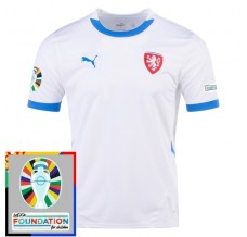 Maglia Repubblica Ceca Divisa Trasferta Euro 2024 Patch