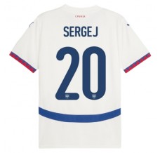 Maglia Serbia Sergej 20 Divisa Trasferta Euro 2024