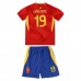 Maglia Spagna Lamine Yamal 19 Bambino Divisa Prima Euro 2024