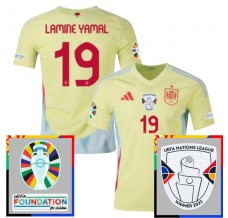 Maglia Spagna Lamine Yamal 19 Divisa Trasferta Euro 2024 Patch
