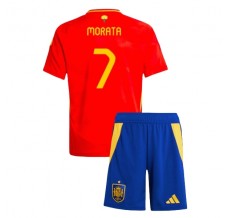 Maglia Spagna Morata 7 Bambino Divisa Prima Euro 2024