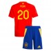 Maglia Spagna Pedri 20 Bambino Divisa Prima Euro 2024