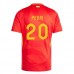 Maglia Spagna Pedri 20 Divisa Prima Euro 2024