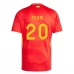 Maglia Spagna Pedri 20 Divisa Prima Euro 2024