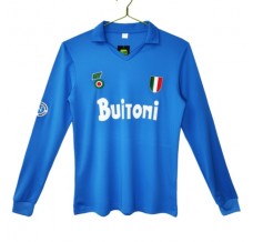 Maglia SSC Napoli Kit Gara Home Retro 1987-88 Maniche Lunghe