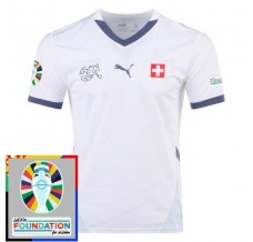 Maglia Svizzera Divisa Trasferta Euro 2024 Patch