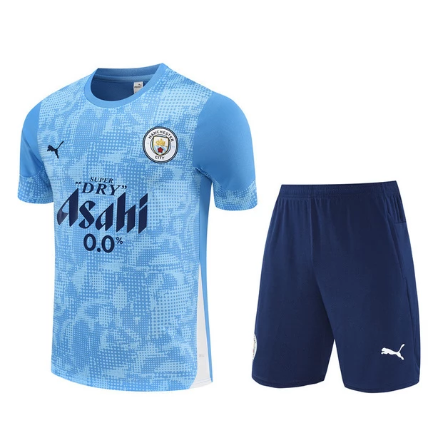 Manchester City Tuta Maglia da Allenamento 2025/26 - Shorts Blu Manchester City Tuta Maglia da Allenamento 2025/26 - Shorts Blu