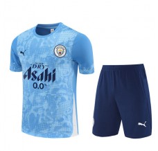 Manchester City Tuta Maglia da Allenamento Bambino 2025/26 - Shorts Blu