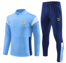 Manchester City Tute Felpe da Allenamento 2023/24 - 1-4 Zip Blu