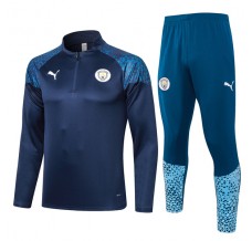Manchester City Tute Felpe da Allenamento 2023/24 - 1-4 Zip Blu