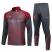 Manchester City Tute Felpe da Allenamento 2023/24 - 1-4 Zip Grigio Rosso