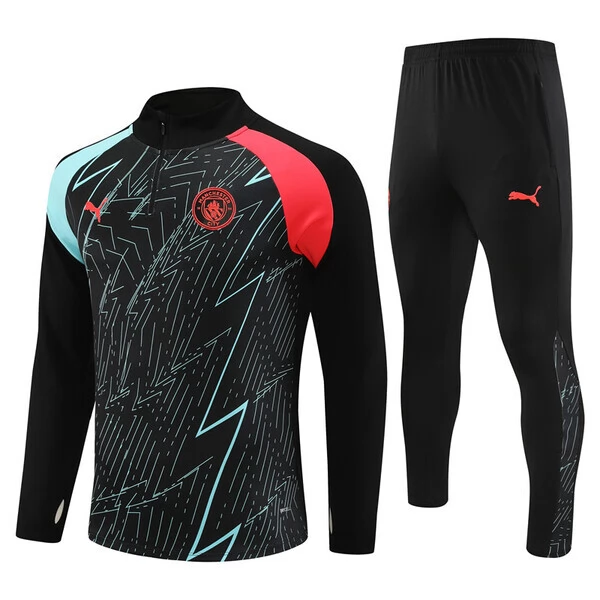 Manchester City Tute Felpe da Allenamento 2023/24 - 1-4 Zip Nero Camouflage Manchester City Tute Felpe da Allenamento 2023/24 - 1-4 Zip Nero Camouflage