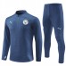 Manchester City Tute Felpe da Allenamento 2024/25 - 1-4 Zip Blu Navy