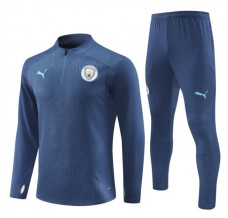 Manchester City Tute Felpe da Allenamento Bambino 2024/25 - 1-4 Zip Blu Navy