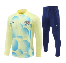 Manchester City Tute Felpe da Allenamento Bambino 2024/25 - 1-4 Zip Giallo