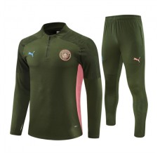 Manchester City Tute Felpe da Allenamento Bambino 2024/25 - 1-4 Zip Verde