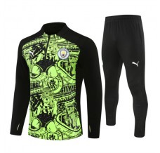 Manchester City Tute Felpe da Allenamento Bambino 2024/25 - 1-4 Zip Verde
